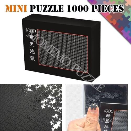 Mini wooden Jigsaw Puzzles 1000 Pieces black hell Difficult Assembling Puzzles toys for Adults Puzzle Games Kids Nice Gifts