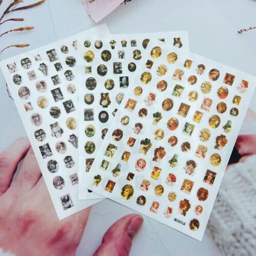 Virgin and Angel Baby Pattern Nail Sticker Self Adhesive Transfer Decal 3D Slider DIY Tips Nail Art Decoration Manicure Package