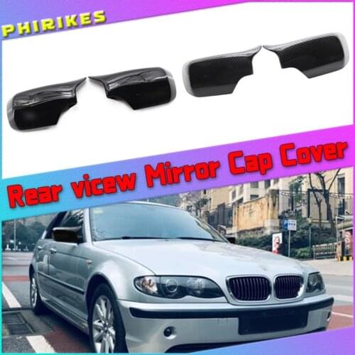 New 2x M3 Sytle Car Side Rear View Mirror Cover Cap Shell Replacement For BMW E46 E39 1998-2005