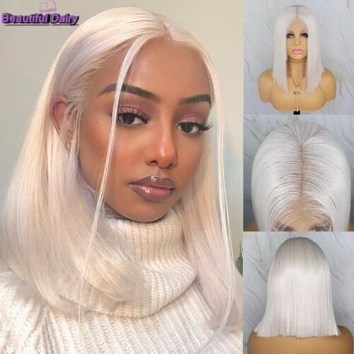 Beautiful Diary Short Bob Wigs Futura Hair 13x4 Synthetic Lace Front Wig Straight Cut Bob Wigs For Women Heat Resistant Wigs