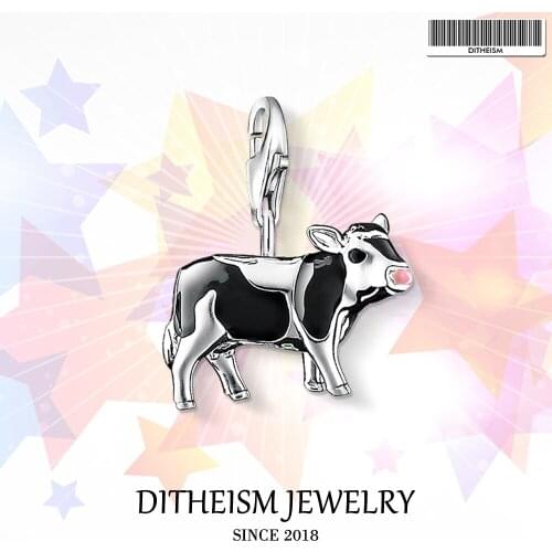 Cow Charms Pendant,2018 Jewelry 925 Sterling Silver Classic Gift For Women Girls Fit Bracelet Necklace Bag