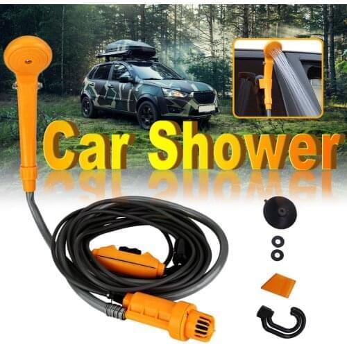 2021 Hot Sale 12V Car Shower Portable Outdoor Bath 12V Outdoor Camping Bath Shower Cooler Car Wash Shower Get Power Fast