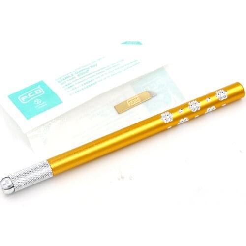 1pcs high quality tebori tattoo makeup permanent caneta tatuagem manual pen with 2pcs blades free shipping