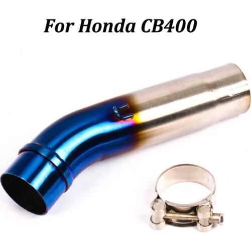 Motorcycle Exhaust Muffler Connection Stainless Steel Link Pipe For Honda CB400 2008-2017 Slip On
