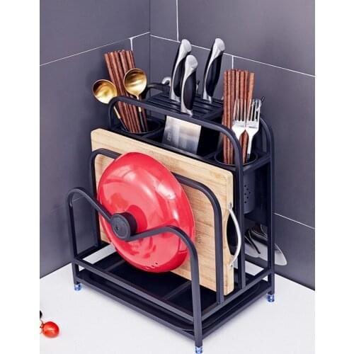 Stainless Steel Knife Holder Kitchen Supplies Kitchen Knife Storage Rack Chopsticks Chopping Board Knife Storage Integrated