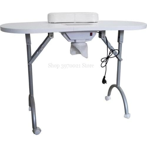 Manicure desk with vacuum cleaner Nail Art Table Spa Beauty Salon Equipment For Nails Foldable Nail Table+Storage bag