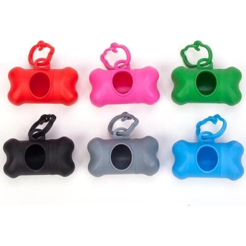 Pet Dog Supplies Poop Bag Dispenser Lovely Bone Shape Case for Pooper Scooper Waste Bags Holder Clean up Eco-friendly SN1331