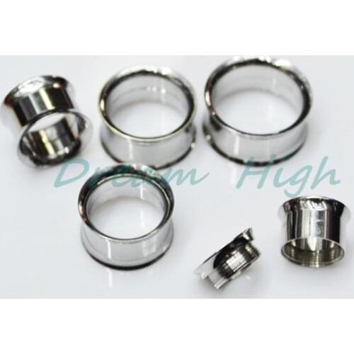 Flesh Tunnels Internally Threaded Ear Plugs Titanium Trumpet-shaped Fashion Ear Piercing Body Jewelry Free Shipping 6-20