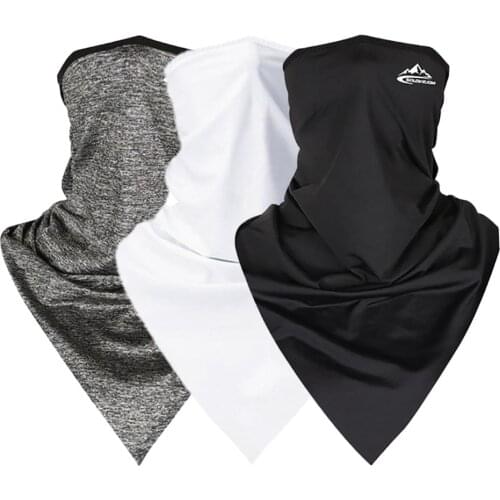 Men Women Universal Ice Silk Triangle Cycling Scarf Outdoor Sports Breathable Quick-drying Sun Protection Bandana