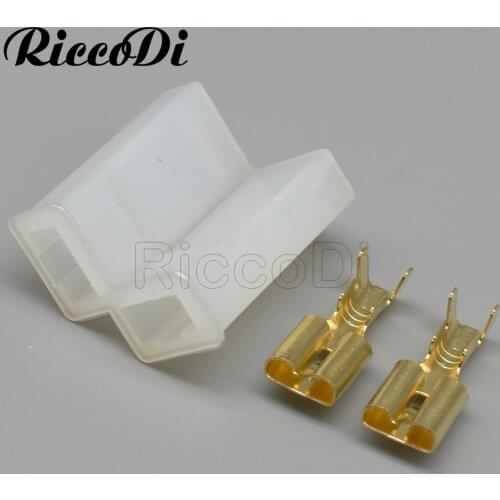 1/5/10/20 Set Kit 6.3 Series White Nozzle Modification Plug-in PA66 Right angle Connector With Terminals DJJ7021-6.3-21