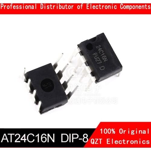 10PCS 24C16 AT24C16 AT24C16N AT24C16AN DIP8 The new quality is very good work 100% of the IC chip