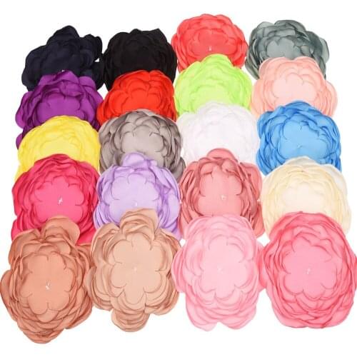 240pcs Cheap Flower Hair Accessories Burning Flowers Artificial Flowers for diy Accessory vintage fabric flowers No clips No Bow