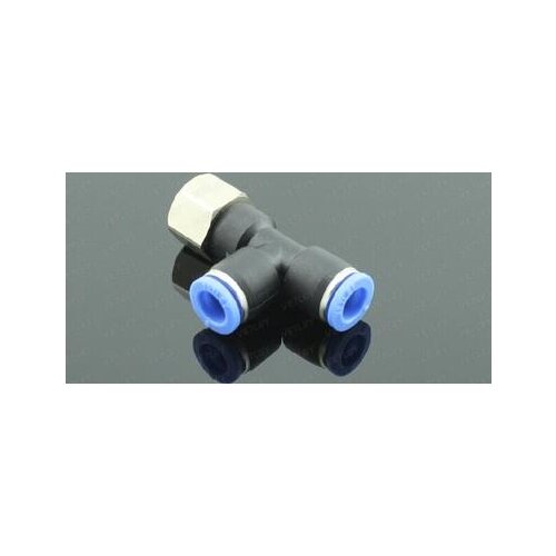 3 Way Female Push In To Connect Fitting Imperial British Standard Tube OD 3/8" X NPT 1/8" 1/4" 3/8" 1/2" Side Thread Quick