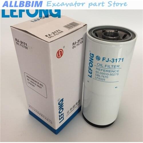 For 65.05510-5027S Daewoo DH450 500-7 420 Excavator Accessories Filter Oil Filter Element Oil Filter High Quality Accessories