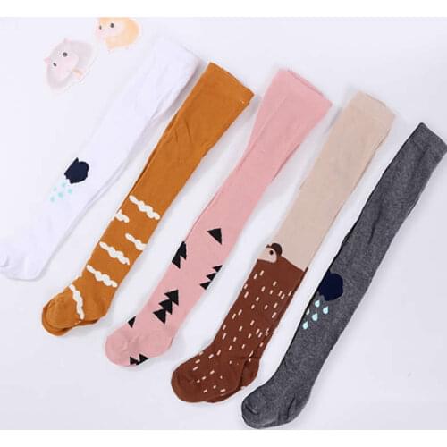 Baby pantyhose explosion models tights baby autumn pantyhose wind childrens tights cotton pink tree print pantyhose stockings