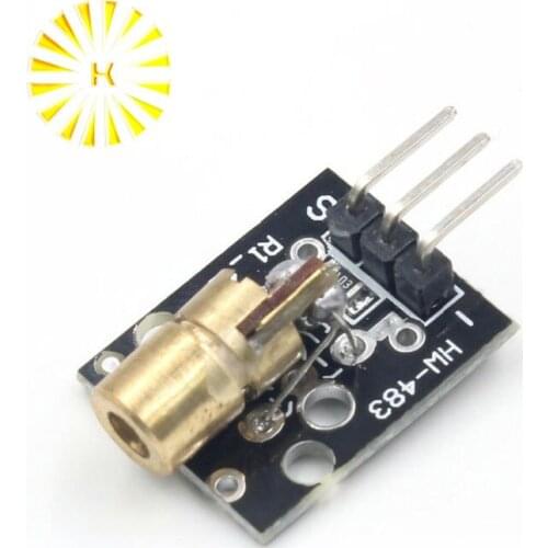 KY-008 650nm Laser sensor Module 6mm 5V 5mW Red Laser Dot Diode Copper Head Connector