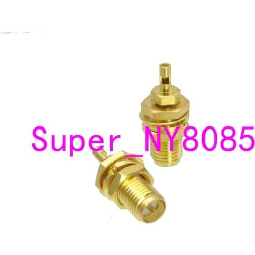 RP-SMA female plug nut bulkhead for 1.13 mm cable RF coaxial connector