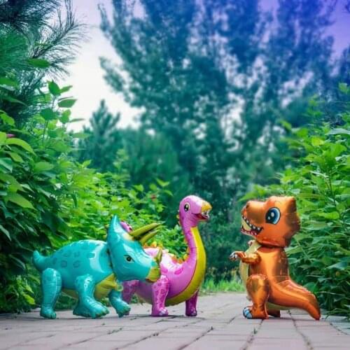 Hot Large 4D Dinosaur Balloons Jurassic Dinosaur Party Supplies Kids Birthdays Decorations Jungle Dragon Foil Globos baby shower