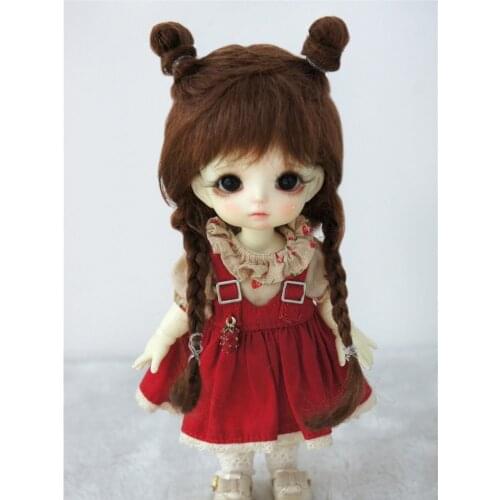 JD545 1/8 1/6 1/4 New BJD Mohair doll wigs Cute braid hair for size 5-6inch 6-7inch 7-8inch doll Top Sale Doll Accessories