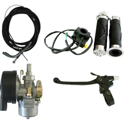 Carburetor&Handlebar Grip Set&Clutch Lever Fits 66cc 80cc Motorized Bicycle