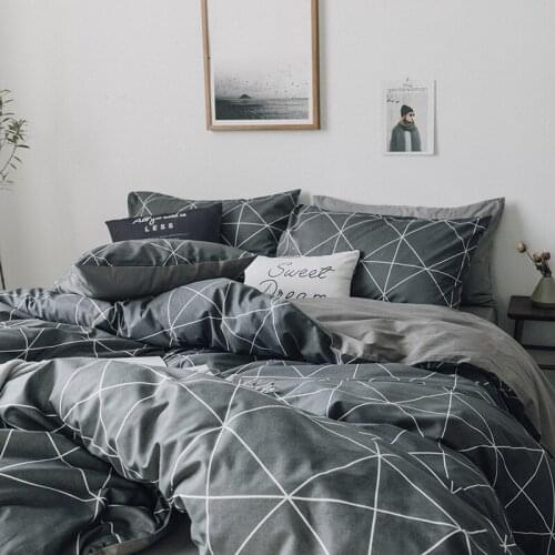 Geometry Stripe Botany Bedding Set Kid Duvet Cover 220x240 Queen King Bedclothes Bed Sheet 150x200 Bed Covers Home