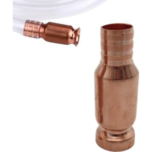 Red Copper Siphon Refueling Gas Siphon Pump Gasoline Fuel Water Shaker Siphon Safety Self Priming Hose Flexible Siphon Connector