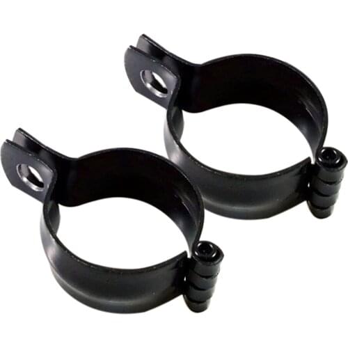 2Pcs Motorcycle 32-51mm Black Metal Front Fork Mount Clamp Turn Signal Light Mount Bracket Holder For Cafe Racer Custom