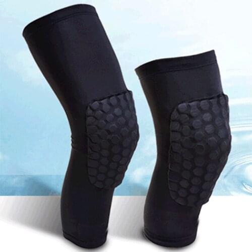 Male Sports Safety Kneepads Shank Honeycomb Run Pad Bumper Tight Men Basketball Kneelet Legguard Knee Support Breathable Hot