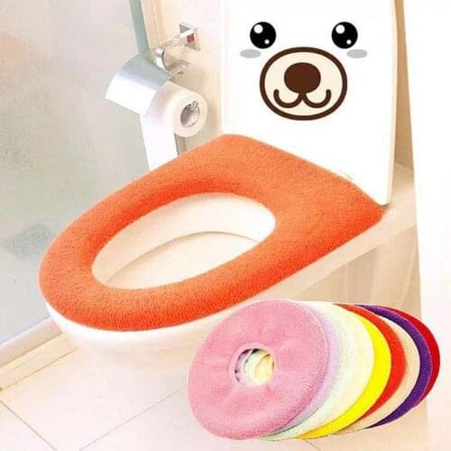 Bathroom Accessories Set Toilet Seat Cover Mat Warm Soft Toilet Cover Seat Lid Pad Bathroom Closestool Protector