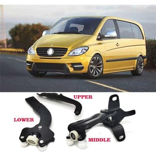 For MERCEDES VITO 639 VIANO ROLLER GUIDE SLIDING DOOR UPPER MIDDLE LOWER RIGHT SET 6397601747 6397601547 6397601347