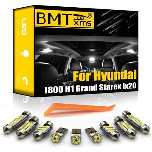 BMTxms Canbus For Hyundai I800 H1 Starex Grand Starex ix20 JC MPV Vehicle LED Interior Light License Plate Lamp Kit