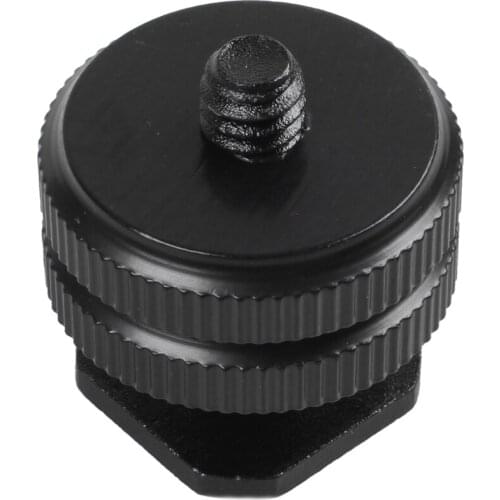 Durable Pro 1/4 Mount Adapter F Threaded Tripod Sled Flash Hot Shoe Black