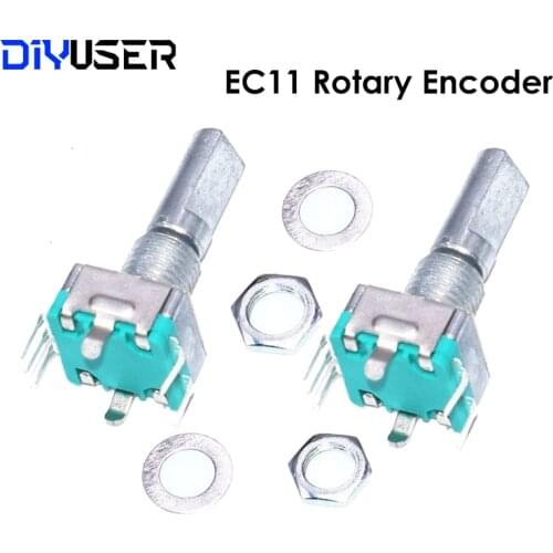 Rotary encoder,code switch/EC11/ audio digital potentiometer,with switch,5Pin, handle length 20mm