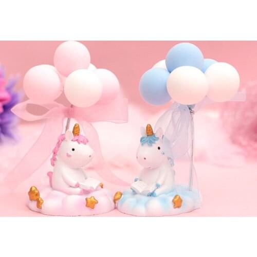 Cute Resin Animal Home Decoration Ornaments Birthday Party Masquerade DIY Decoration Supplies Small Hot Air Balloon Car Props