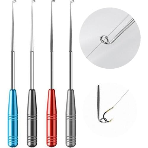 1Pc Fishing Hook Remover Stainless Steel Deep Throat Fish Hook Extractor Fishhook Disgorger with Aluminum Handle