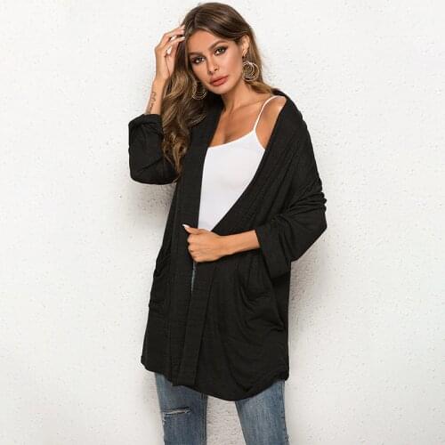 WomenS Oversized Sweater Spring Summer Long Cardigan Fashion Knit Sweater Women Outerwear Windbreaker Pull Femme Batwing Sleeve