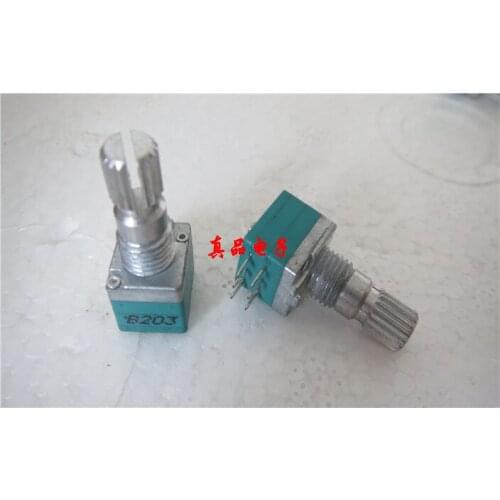 09 type B20K double 6 foot audio amplifier volume potentiometer plum handle long handle 15MM B203 switch
