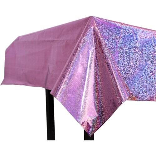 1pc 1m*2.7m Aluminum foil laser rose gold tablecloth wedding birthday party decoration tablecloth Halloween christmas decoration