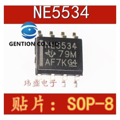 10PCS NE5534DR SOP-8 single-channel NE5534 high efficiency low noise operational amplifier in stock 100% new and original