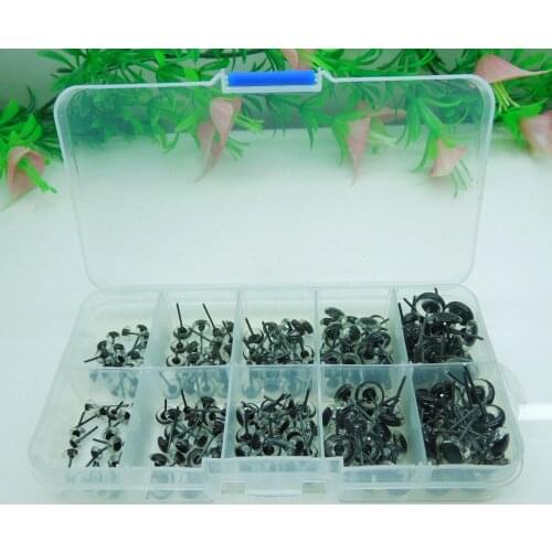 200pcs/100paris Doll Glass Eyes On Wire Clear color Glass Eyes Kits 5/6/7/8/10mm for Teddy Bears Dolls Eyes EA273