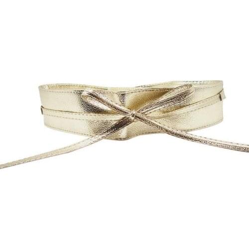 50%HOT Fashion Women Faux Leather Wrap AroundS1 Tie Corset Cinch Waist Wide Dress Belt