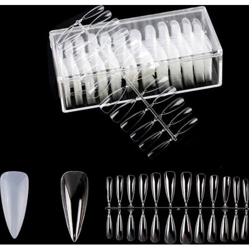 500Pcs Nail Transparent White Natural Different Styles Nail Tips for Acrylic False Nail with Box
