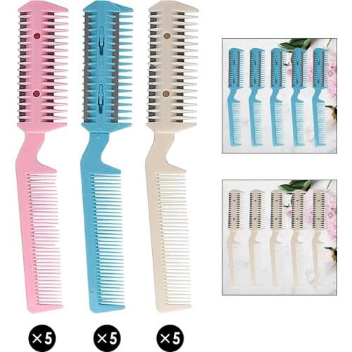 5x Razor Comb Hair Cutter Comb Double Edge Razor Hair Thinning Comb Hair Cutter Comb Double Sided Hair Razor Comb