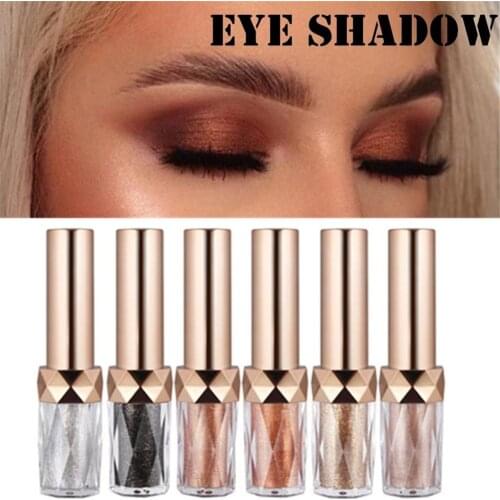 6 Colors Diamond Eye Shadow Nude Metal Shimmer Glow Glitter Single Liquid Eyeshadow Makeup Pigment Accessorices Beauty Cosmetics