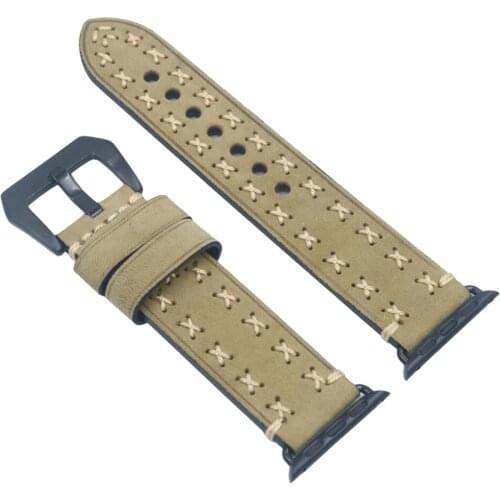 Antique Leather Band Strap with Adapters Compatible Apple Watch Series 1 2 3