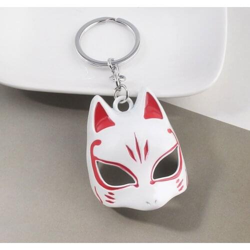 Persona 5 P5 Inuyasha Summer Friends Account Day Keychain Riman Surrounding Fox Mask Keyring Men and Women Metal Jewelry Gift