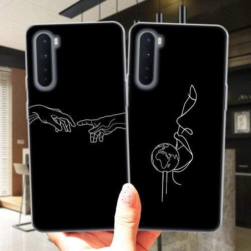 Mona Lisa David Girl Lines Art Phone Case For OnePlus Nord 7 8 Pro 7T 8T N100 N10 5G Capa Coque Soft Silicone Fundas Cover