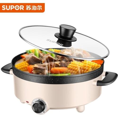 Home 6L Electric hot pot cooker non-stick pan hotpot pot Induction cooker hot pot food warmer set Multi-purpose Electric skillet