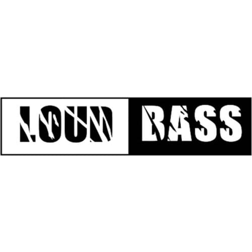Loud Bass Word Decal Vinyl Car Stickers Accessories Black Silver CL526