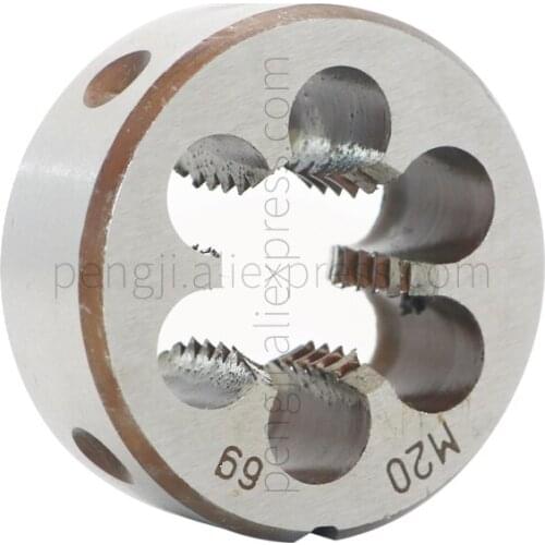 HSS 20mm X 2.5 Metric Right Hand Round Die, Machine Thread Die M20 X 2.5mm Pitch for Mold Machining, Alloy Steel Material